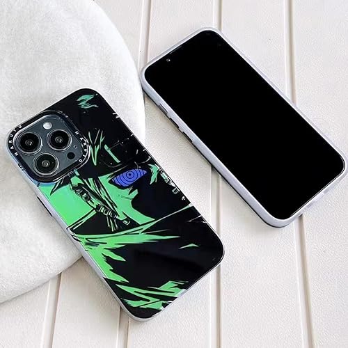 Miniatura 6 de Funda para teléfono con láser de anime deslumbrante, a prueba de golpes, de poliuretano termoplástico suave, antiarañazos, antideslizante (05 para