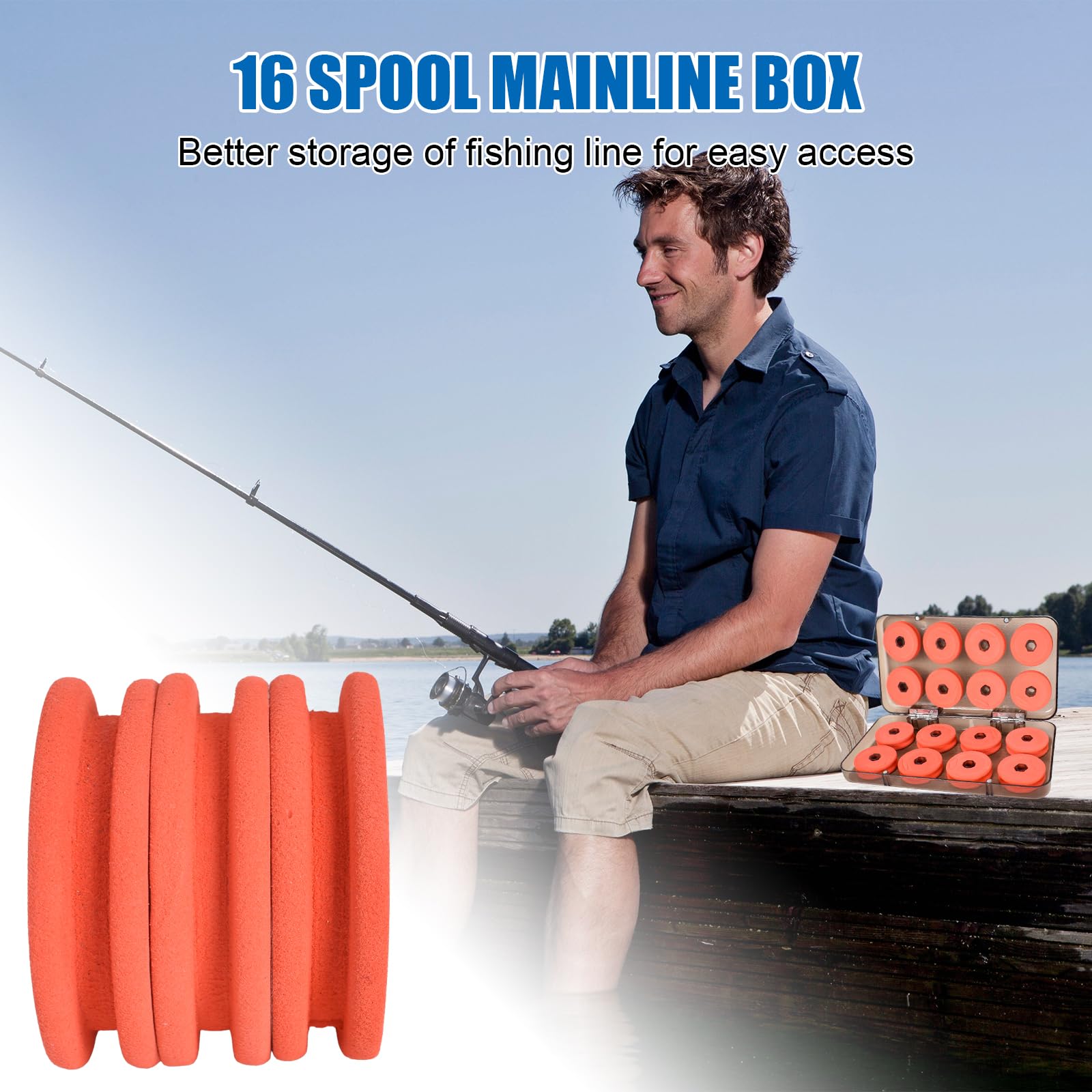 Supports de Stockage de Ligne de Pêche - VGEBY - Boîte de bobine de