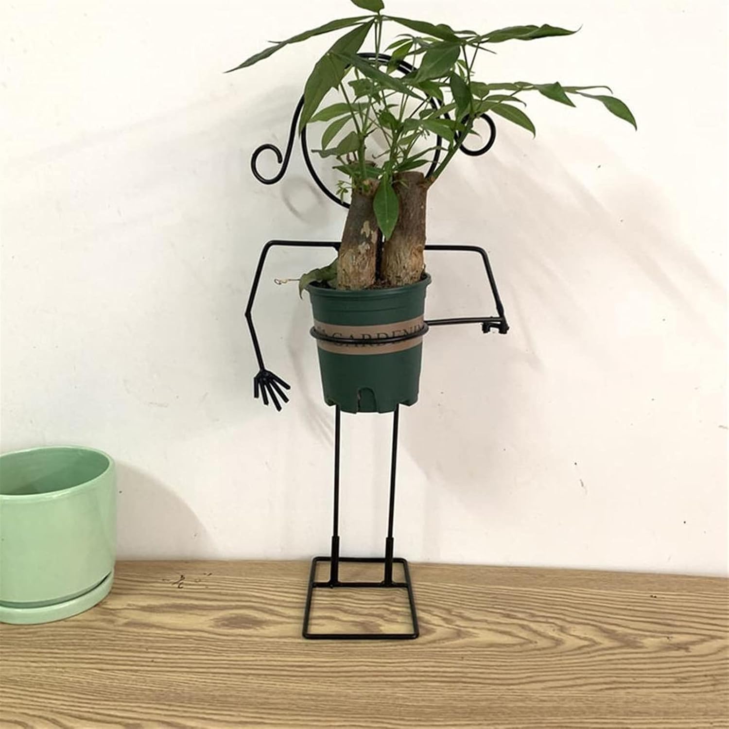 Flower Stand Metal Floor-standing Detachable DIY Human-shaped Iron Rack Stand Stand Flower Gardening Home Stand Plant Plant Plant Stand(A)