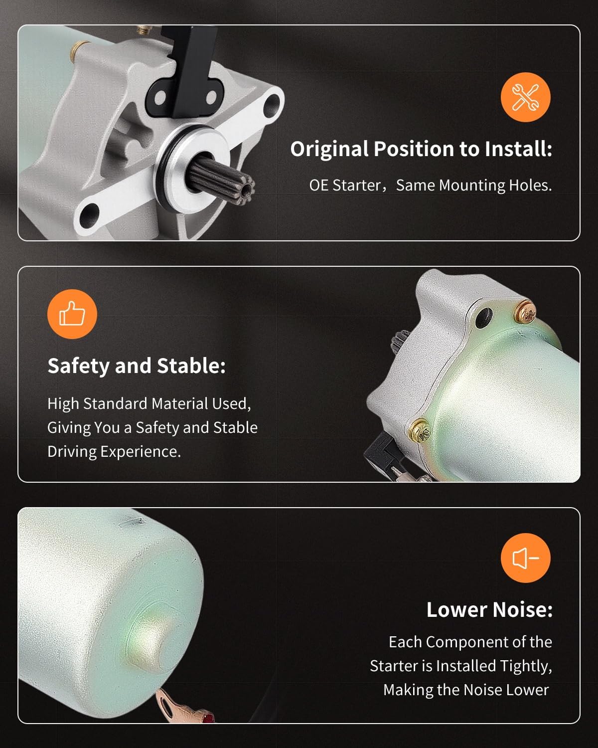 OCPTY Starter Fit for 0453478 Polaris ATV Models:for OUTLAW 110 2016-2021 for SPORTSMAN 110 2016-2021
