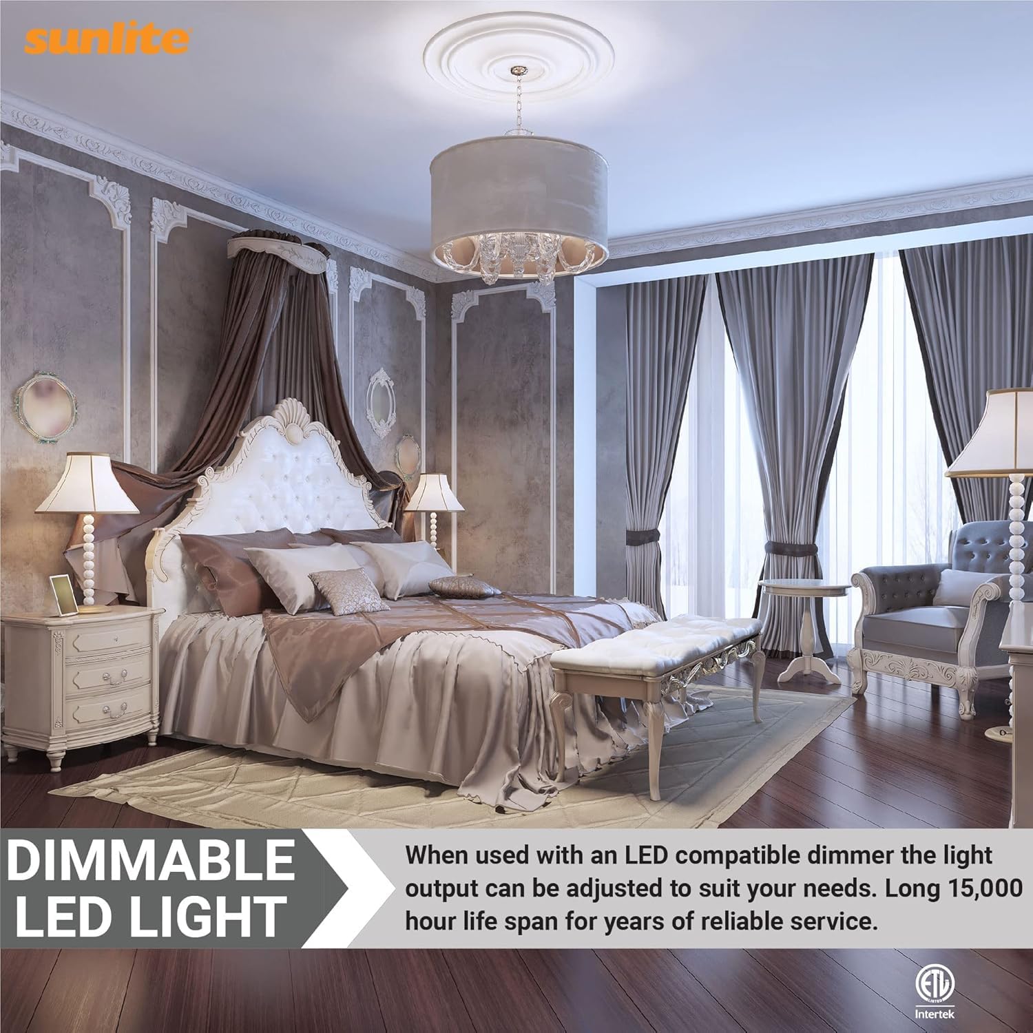 Sunlite LED B11 Frosted Torpedo Tip Chandelier Light Bulb, 7 Watts (60W Equivalent) 500 Lumens, Candelabra E12 Base, Dimmable, ETL Certified, 4000K Cool White, 1 Count