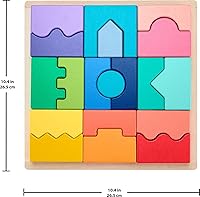 Vista 6 de Fisher-Price Juguete de Madera para Niños Pequeños Rompecabezas de Bloques Entrelazables Apilables con 20 Piezas de Madera para Niños de 18+ Meses