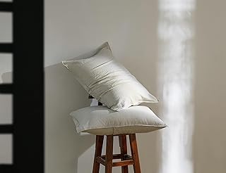100% French Linen Pillowcases 20x26 Inches Set of 2 Standard Pillow Sham...
