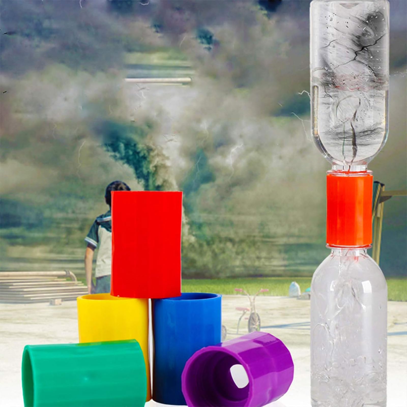 Connecteurs Tornade Bouteille Connecteur Tornade Pour Bouteilles Baoblaze - Lot De 2 - Crée Un Vortex Amusant - Expérience éducative Kit éducatif Vortex