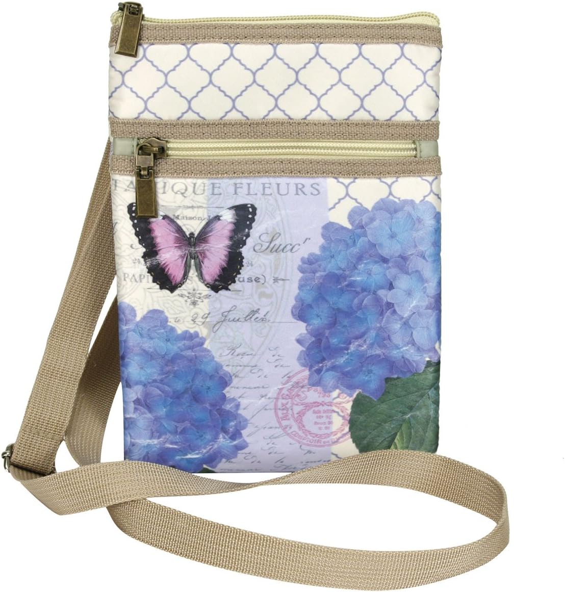 Modern Vintage On The Go Cross Body Bag, Blue Hydrangea, Multi, One Size