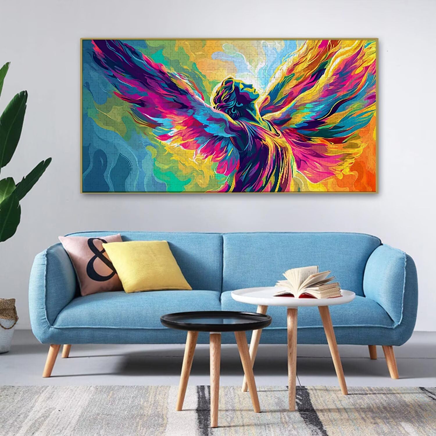 Puzzle dla dorosłych 1100 elementów, kolorowe puzzle anioła, dla dorosłych klasyczne puzzle i od 14 lat junior, rodzinne puzzle rozrywka w domu prezent 87x42cm l-47