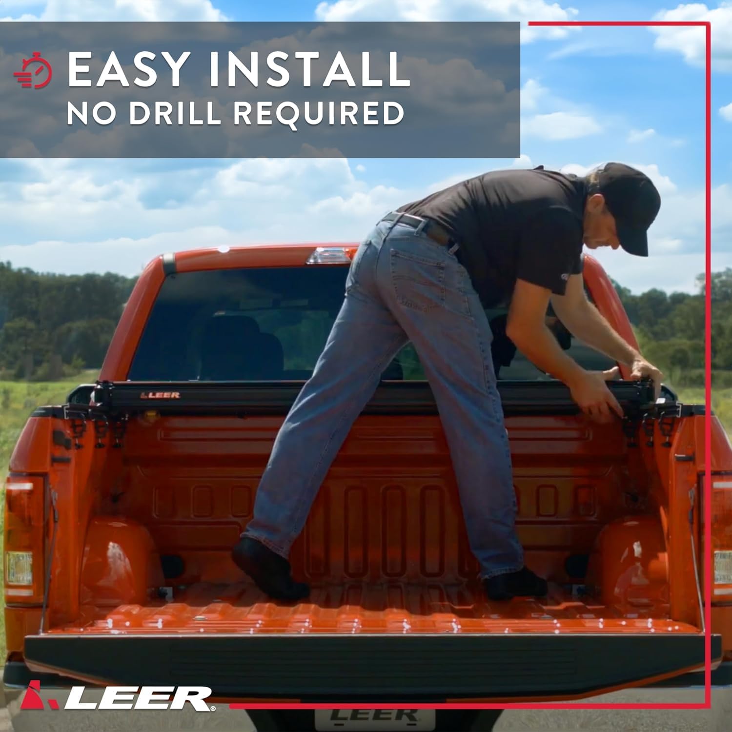 LEER HF650M Quad-Folding Tonneau Cover, Fits 2007-2021 Toyota Tundra with 6'6" Truck Bed