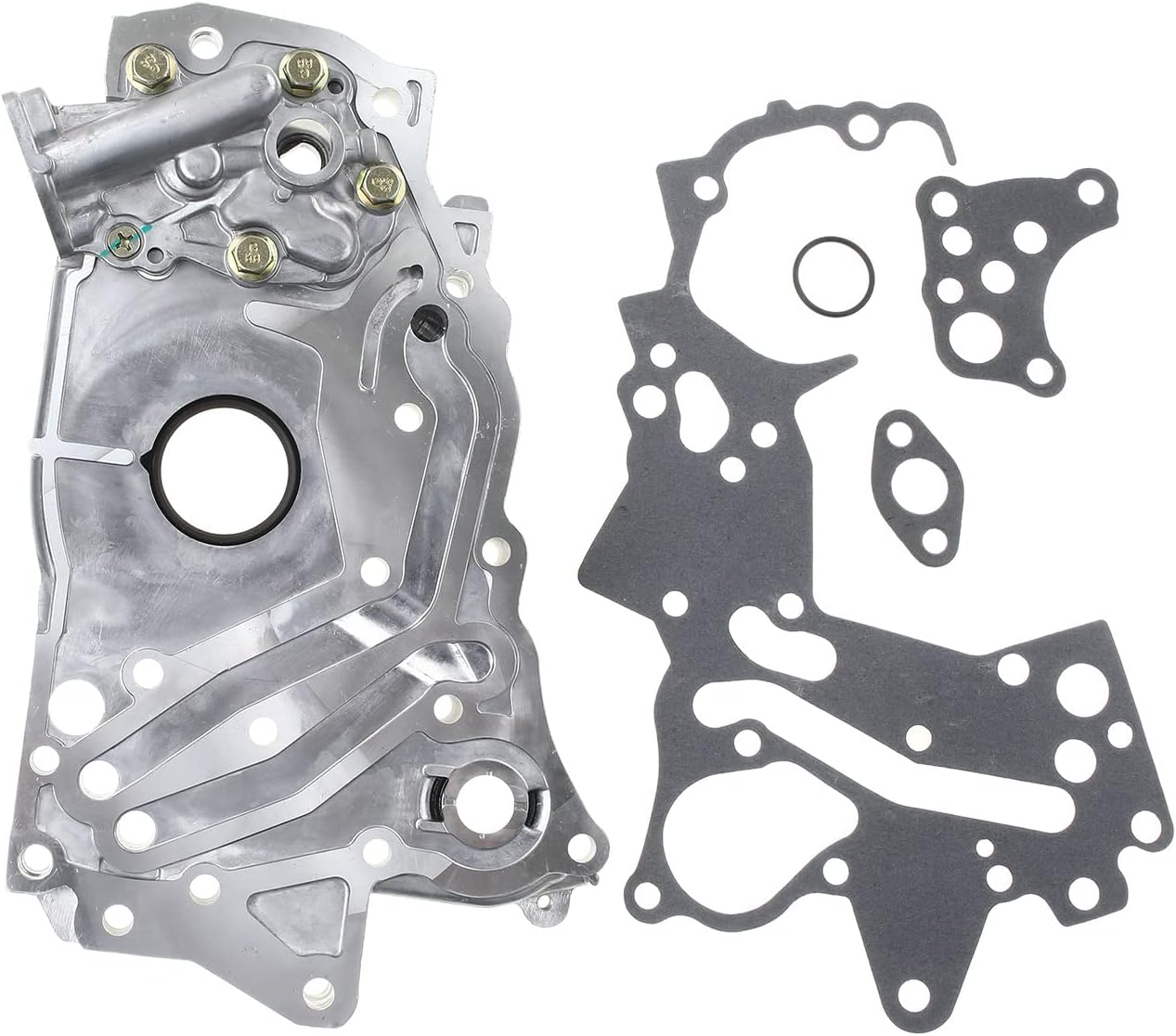 A-Premium Engine Timing Cover with Oil Pump Compatible with Dodge Stratus 2001-2004 Chrysler Sebring Mitsubishi Eclipse Galant Lancer Outlander