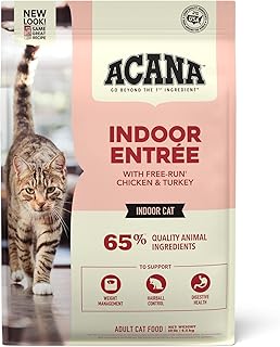 ACANA Indoor Entree Dry Cat Food, Free Run Chicken and Turkey Recipe, 10 lb