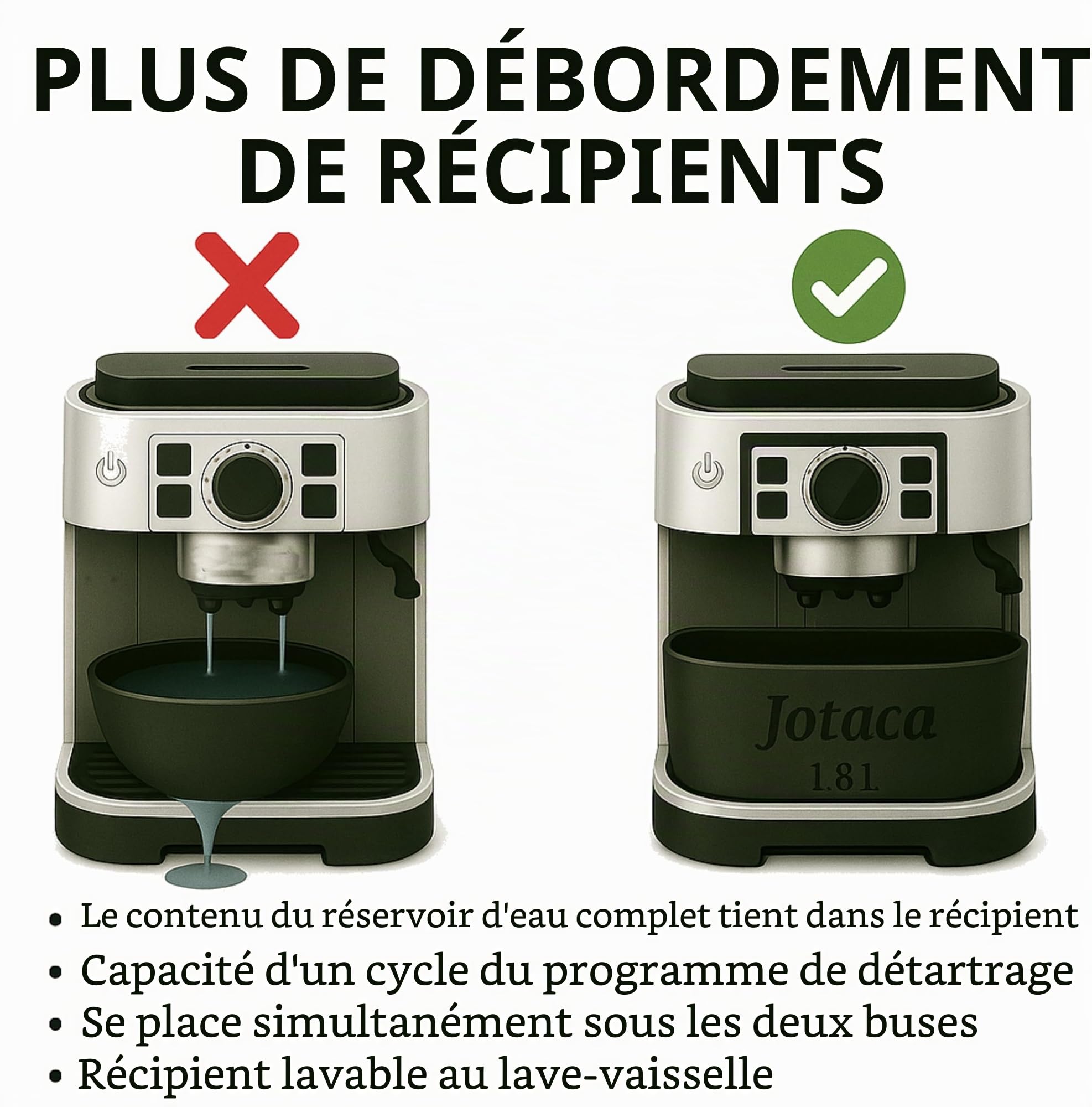 Réservoir de détartrage et de rinçage compatible avec DeLonghi ECAM (Magnifica - S)
