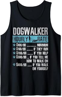 My Dog Walking Rates Funny Dog Walker Meme Pet Sitter Girls Tank Top