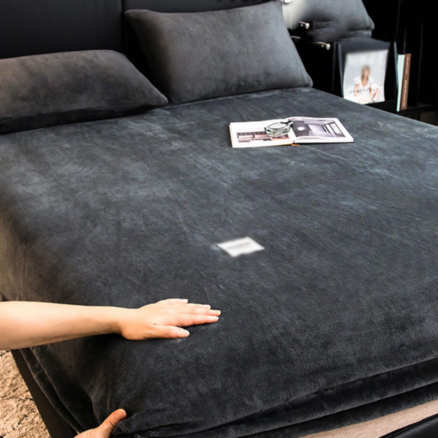 Drap housse 180x200 velours fini les draps froids et les coins qui sautent