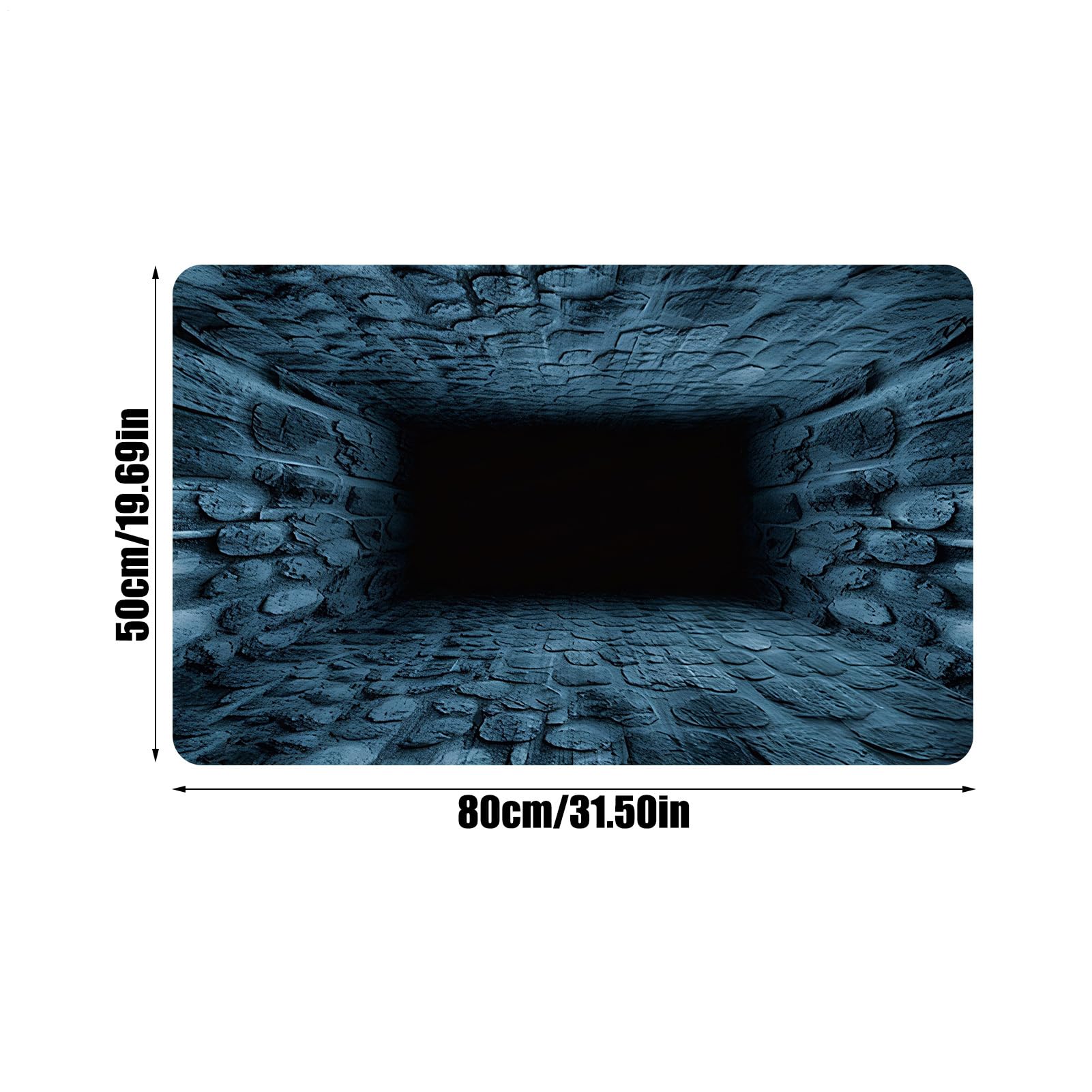 Optische Illusion Teppich 80 x 50 cm Schnelltrocknender Rutschfester