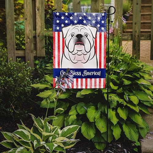 Vista 54 de Caroline's Treasures BB2171GF American Flag and Border Collie Garden Flag Mailbox Flag Decorative Yard Flag Banner Outside Patio Artwork Yard Flower
