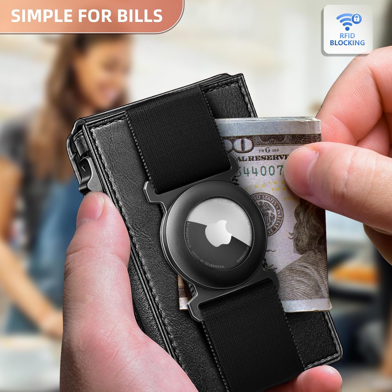 BULLIANT Men Wallet Gift Boxed,Slim Front Pocket Wallet Money Clip Card Holder 3.8"x2.7",Pop-up Access - Image 6