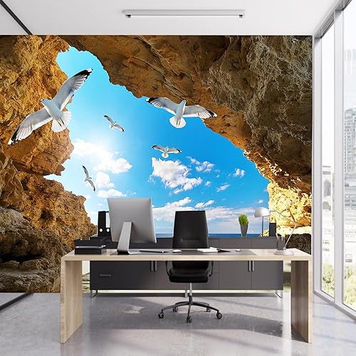 Miniatura 8 de FENDROM Cave Ocean Sunrise Paisaje Estrellado Tapiz Rústico Arte De Pared Paisaje Mágico Cielo Azul Fantasía Galaxia Naturaleza Salvaje Colgante De