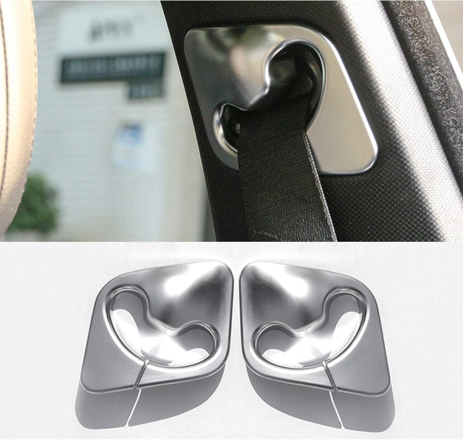 for BMW X5 F15 2014-2017, ABS Chrome Accessories Seat Belt Buckle Decoration Cover Trim Sticker Car Styling
