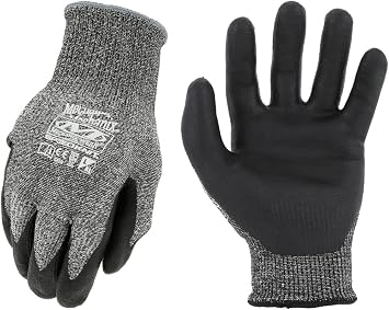 Mechanix Wear: SpeedKnit C3 Cut Resistant Work Gloves - Cut Resistant 10-gauge Shell, Heavy Duty Micro Foam Nitrile Grip (Small/Medium, Black)