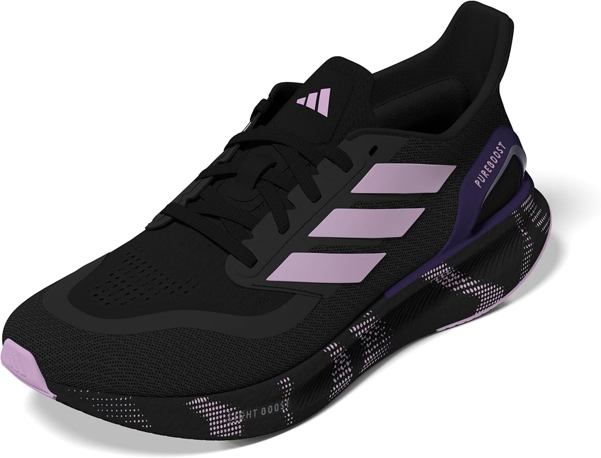 Amazon.com | Adidas Womens Pureboost 5 Running, Black/Bliss Lilac
