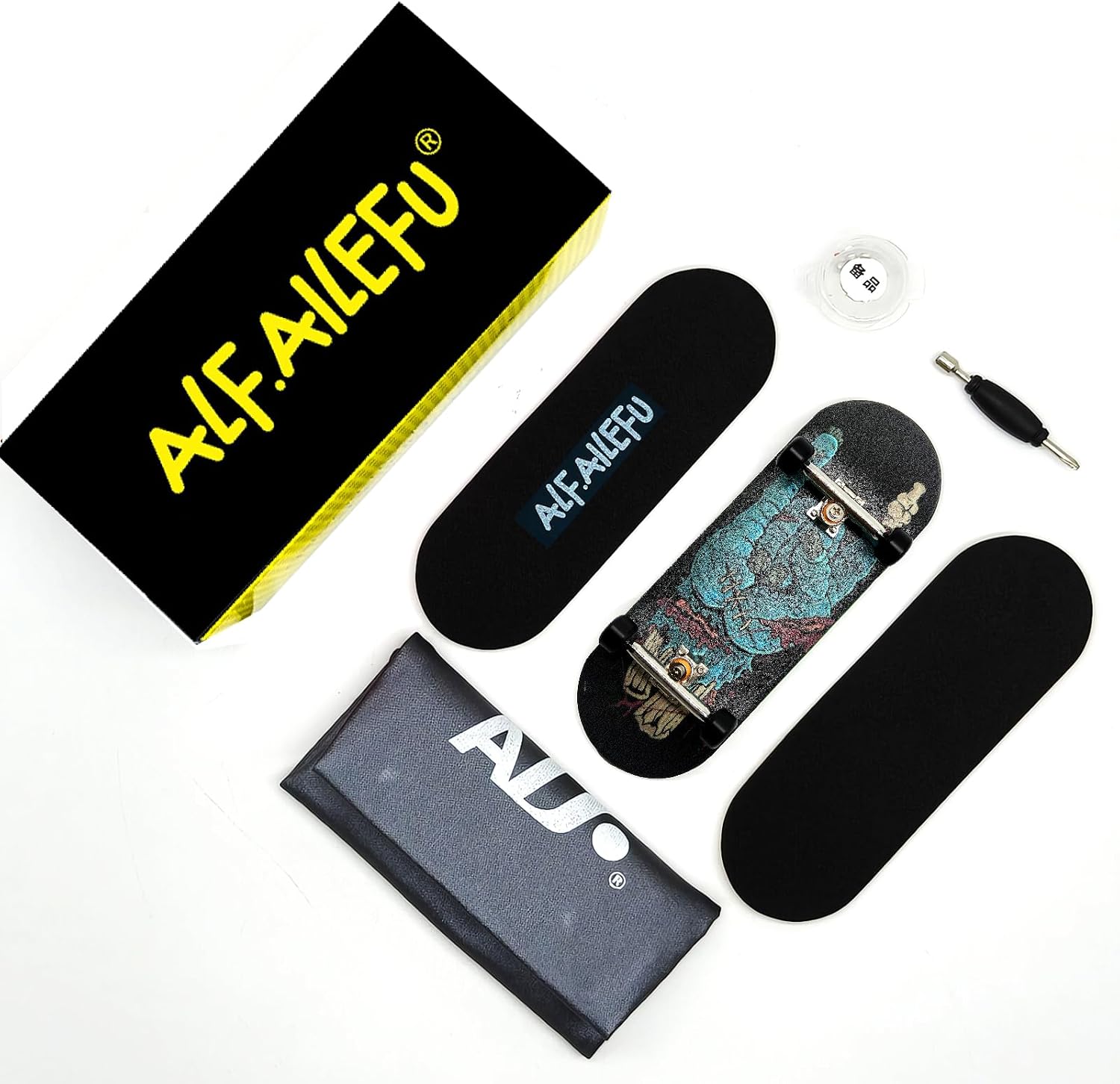 Pro Fingerboard 34mm Wooden Board Professional Finger Skateboard Trucks CNC Wheels with Bearings(A68-3)