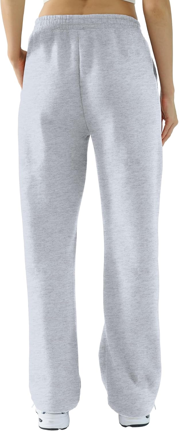 DITOK Womens Baggy Sweatpants, Comfy Straight Wide Leg Fleece Elastic Waist, Women's Lounge Pants Workout Casual - Image 4