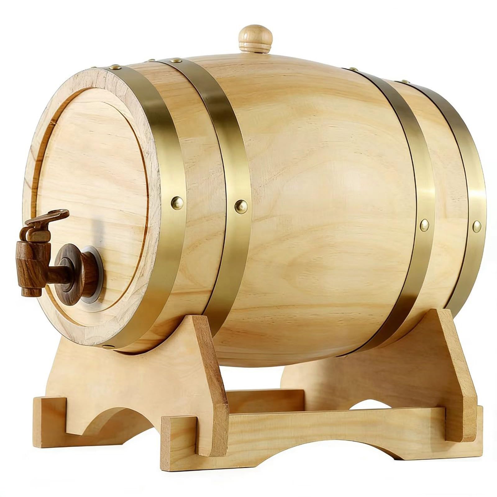 Whiskyfass Aus Eiche 1,5L Oder 3L – Mit Ständer Und Zapfhahn, Für Whisky, Wein & Cocktails Zum Reifen Lassen