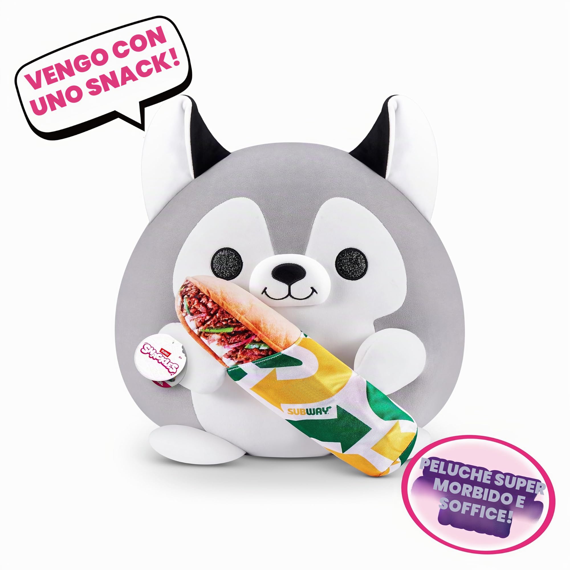 Snackles Dimensione Grande 35 cm Snackle Husky (Subway)