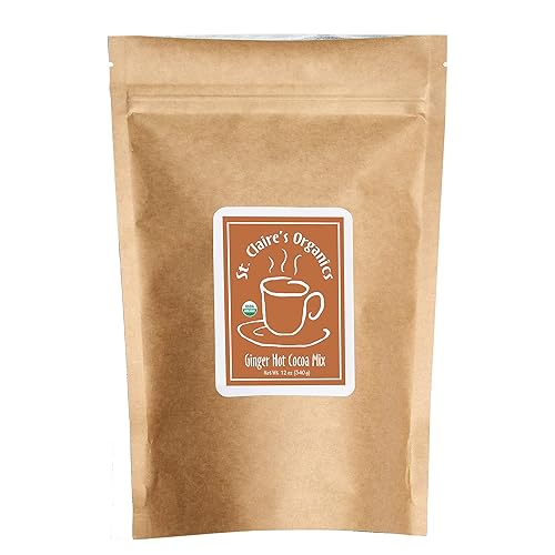 St. Claire's Organic Gourmet Hot Cocoa, (Ginger, 12 Ounce Bag,