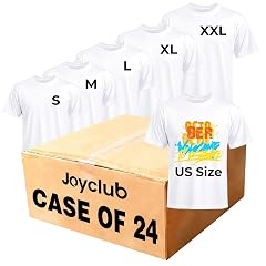 Joyclub White T Shirts Polyester Bulk Sublimation Blanks Wholesale Unisex Crew Neck Short Sleeve for Heat Transfer
