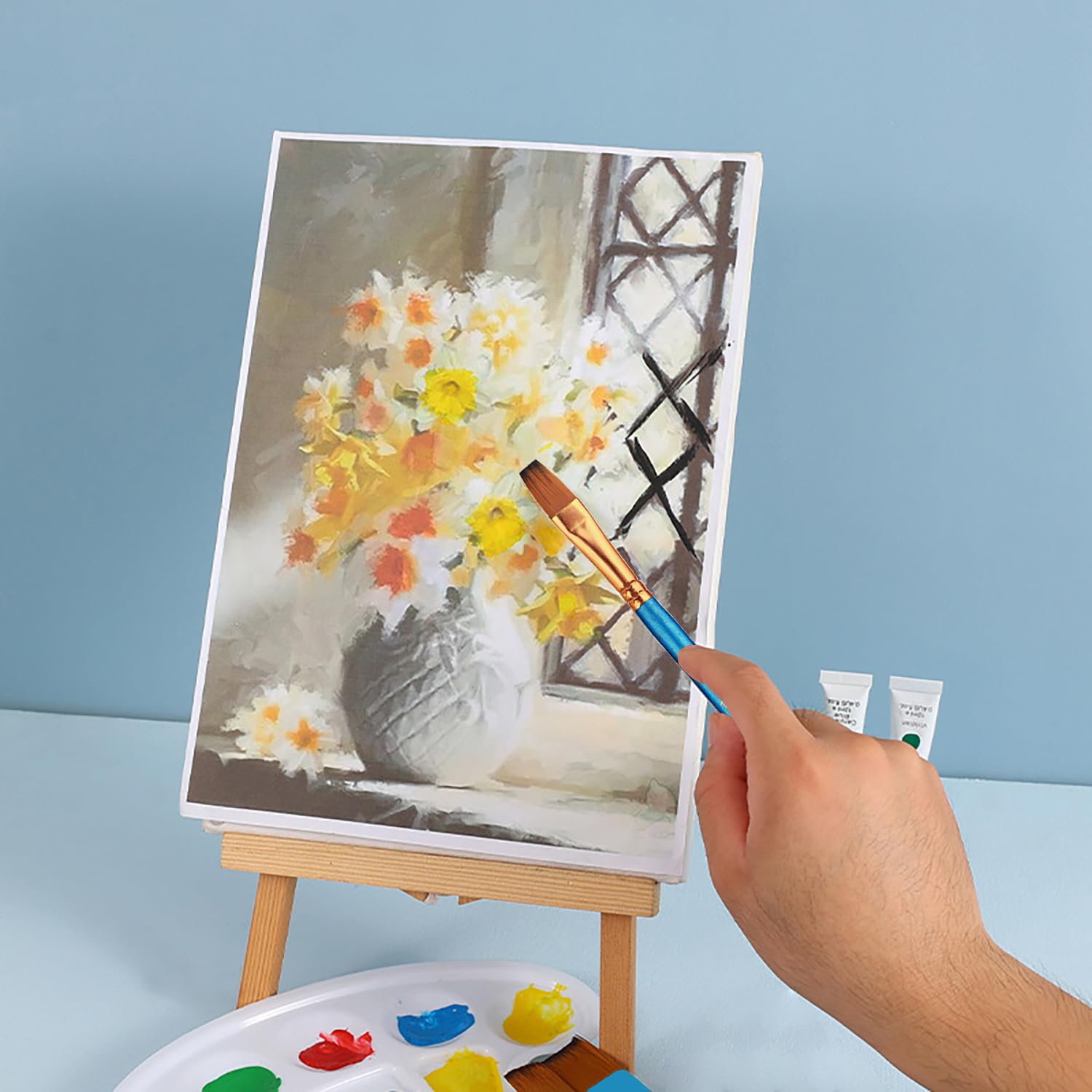 Set 12 Pennelli Per Pittura In Nylon - Per Acrilico, Acquerello, Miniatura E Olio Con Punta Fine - Foto 10