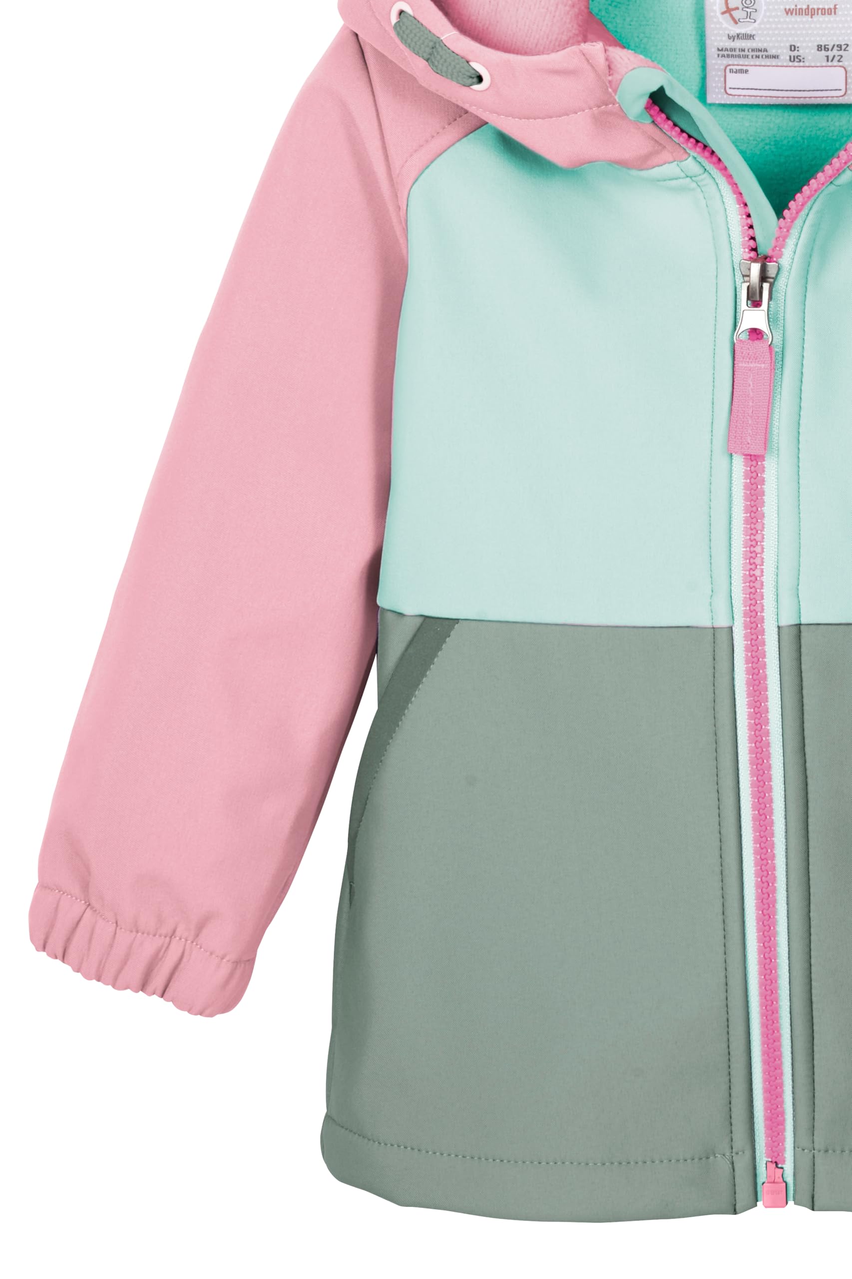first instinct by killtec Unisex Kinder Fios 13 Mns Sftshll Jckt Softshelljacke/Outdoorjacke mit Kapuze