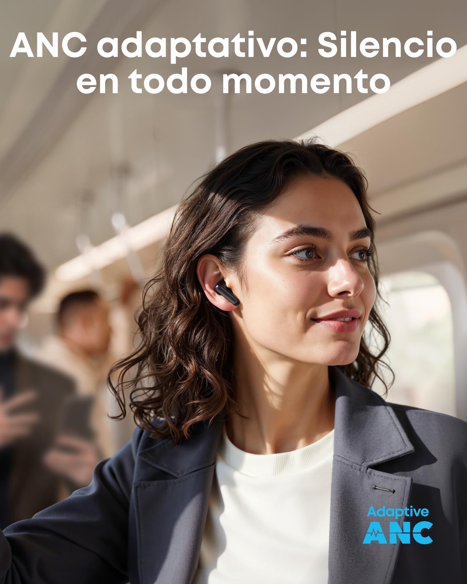Soundcore P41i de Anker, Auriculares con Cancelación de Ruido y Cargador para Teléfono, 12H de Reproducción, 192H con El Estuche, Gran Sonido, Llamadas con IA y 6 Micros, Bluetooth