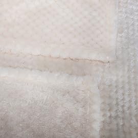 Fuzzy Blanket or Fluffy Blanket for Baby, Soft Warm Cozy Coral Fleece Toddler, Infant or Newborn Receiving Blanket for Crib, Stroller, Travel, Decorative (28Wx40L, XS-White)