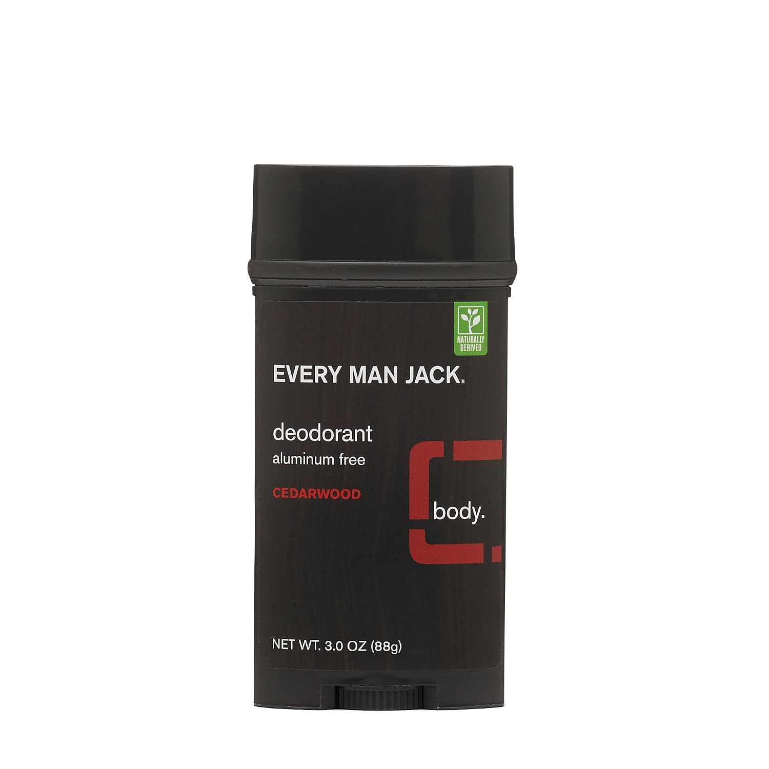 Every Man Jack Deodorant Stick Aluminum Free, Cedarwood, 3 Oz