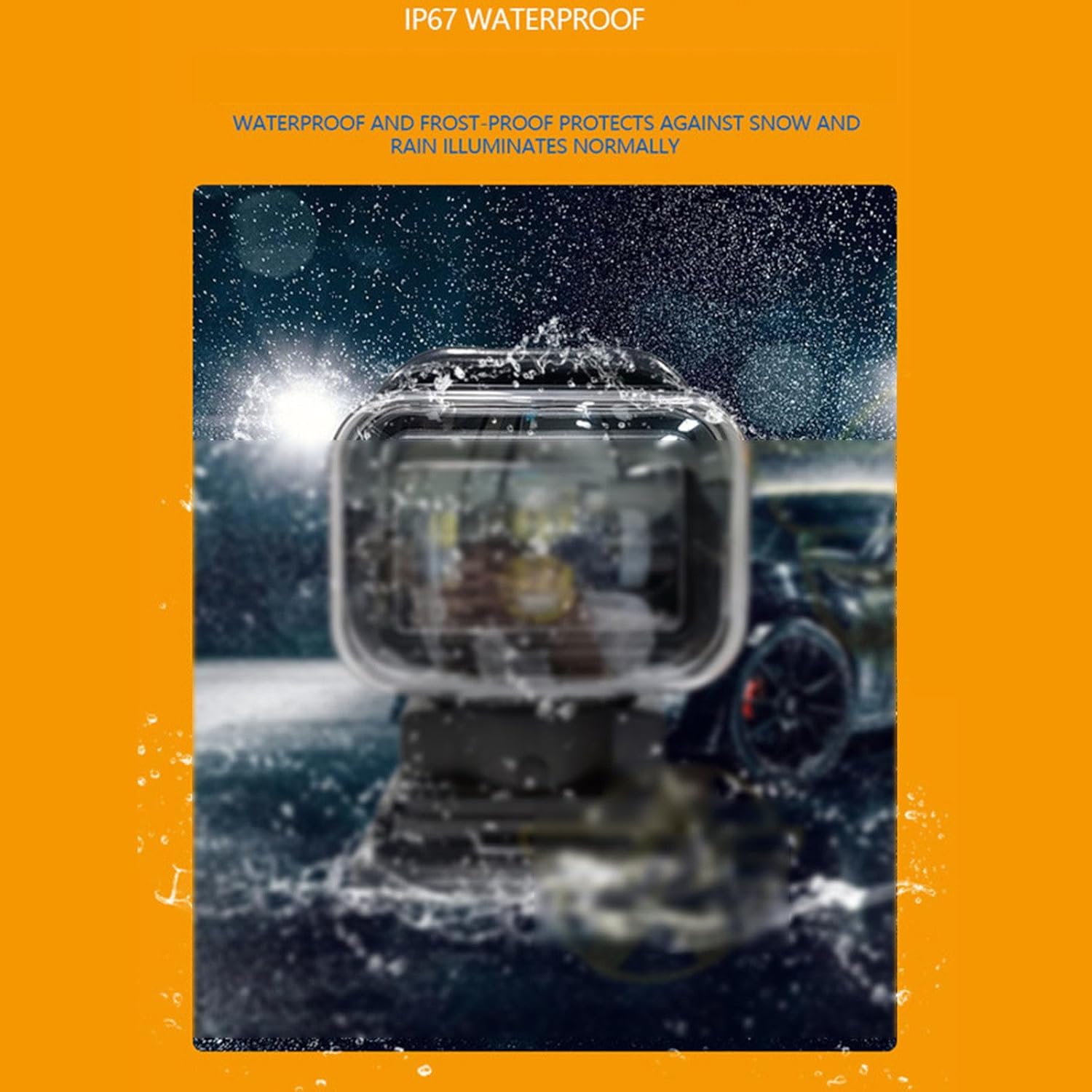 60W Led Car Remote Control Searchlight, Wireless Remote Control Work Light, Yacht Searchlight, Outdoor Spotlight,White