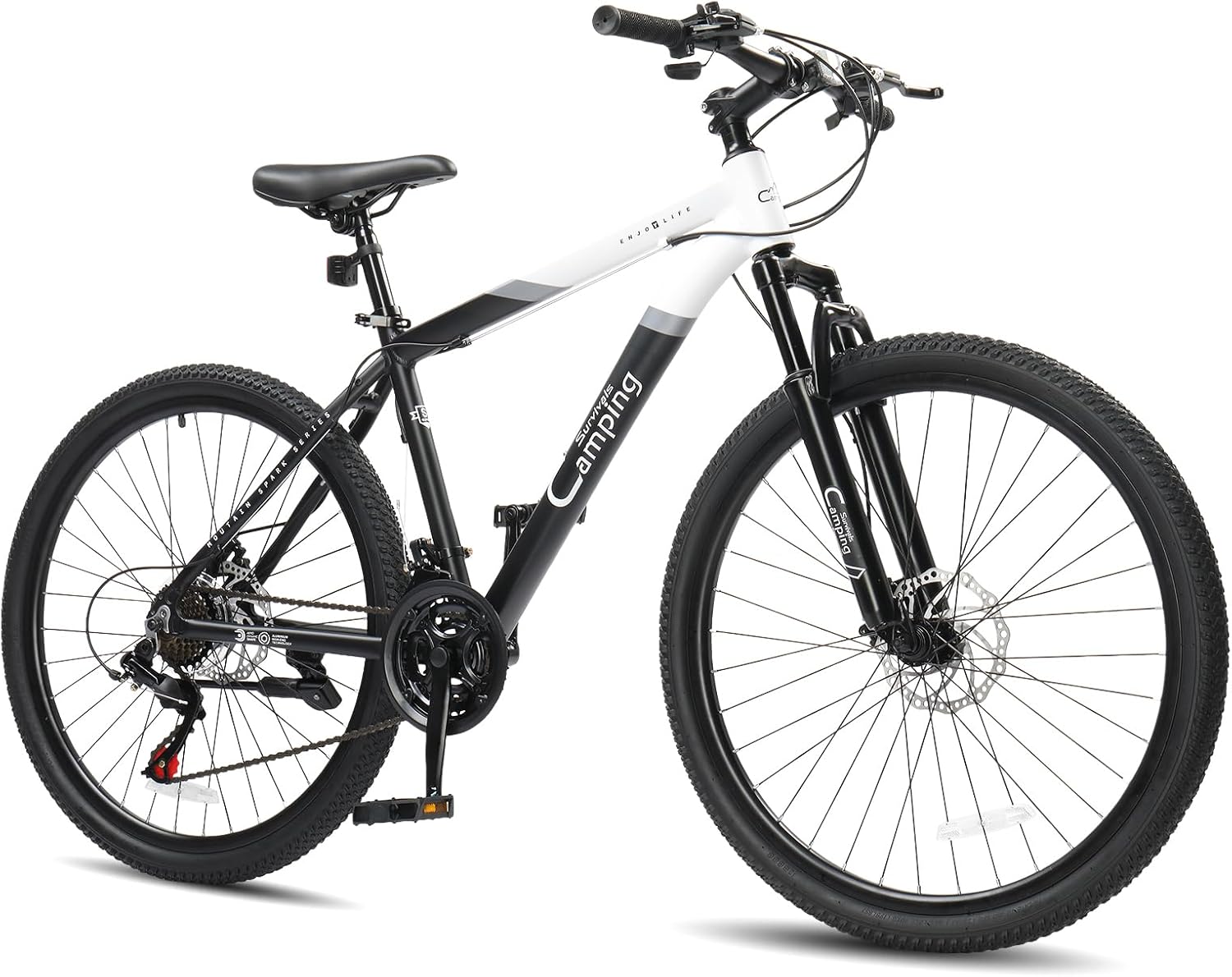26/27.5" Mountain Bike 21 Speed Men's Mountain Bike with Lightweight Aluminum Frame, Powerful Dual Disc Brake, Precision 21 Speed Shifting, Men's Bicycle for Commuter & Travel
