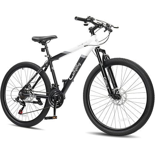 26/27.5" Mountain Bike 21 Speed Men's Mountain Bike with Lightweight Aluminum Frame, Powerful Dual Disc Brake, Precision 21 Speed Shifting, Men's Bicycle for Commuter & Travel