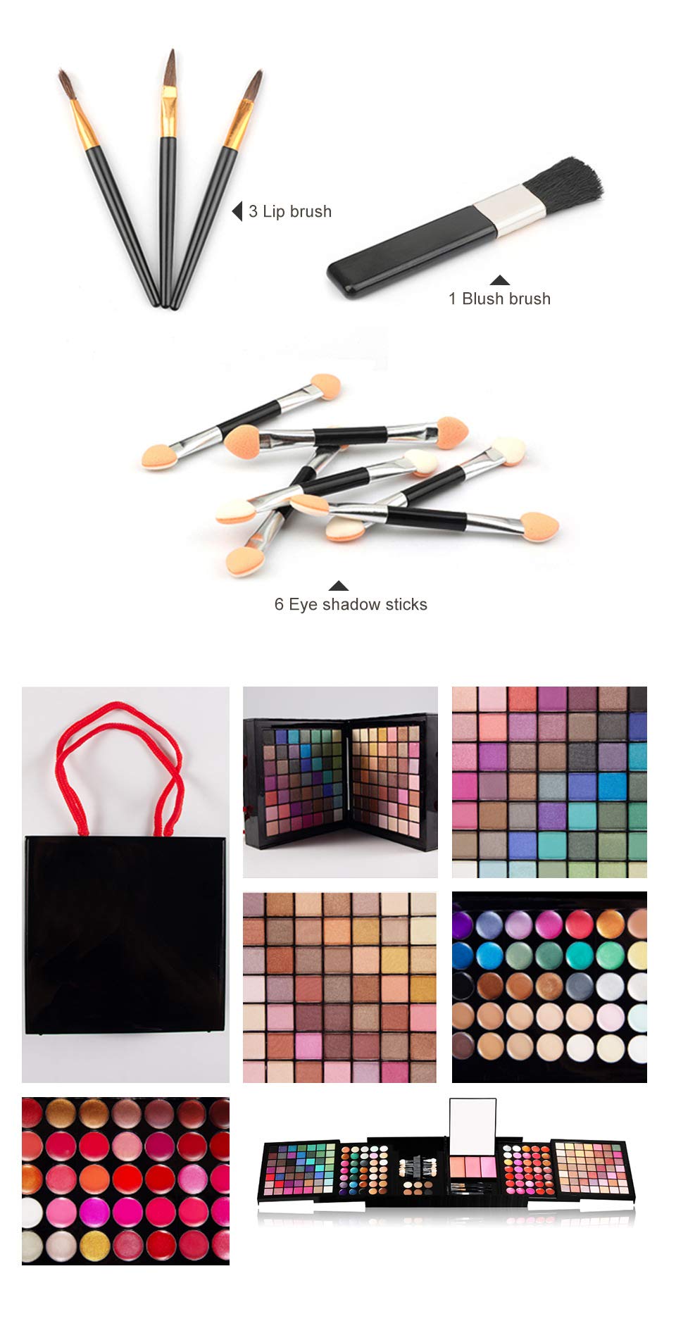 Palettes de Maquillage 177 Couleurs Fard à Paupières Coffret Yeux Professionnel