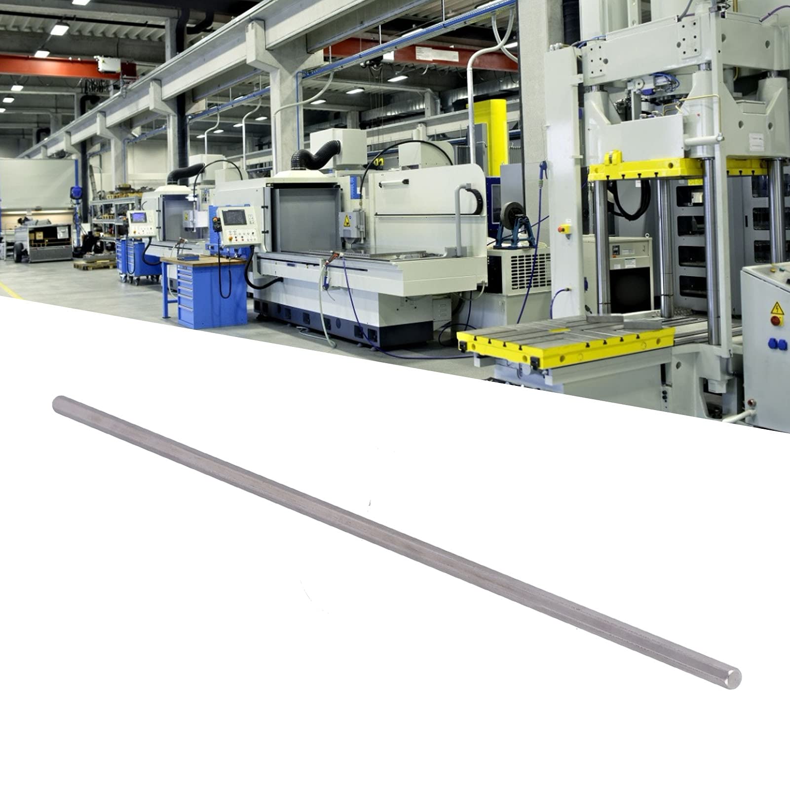 Tige de Barre Hexagonale en Acier Inoxydable, Arbre Linéaire Hexagonal de 12 Mm, Longueur de 600 Mm pour Robots et Machines, Arbre de Transmission Linéaire Antirouille Haute Résistance