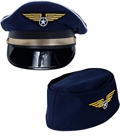 Amazon.com: Pilot Hat - 2 Pack 