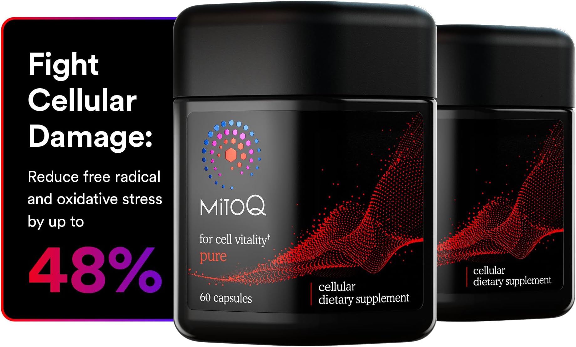 - MitoQ Pure Advanced Mitochondria Supplement Superior Bioavailability to CoQ10 | Reduces Free Radical Damage for Healthy Aging, Metabolism, Heart Health, Energy, Strength & Mobility