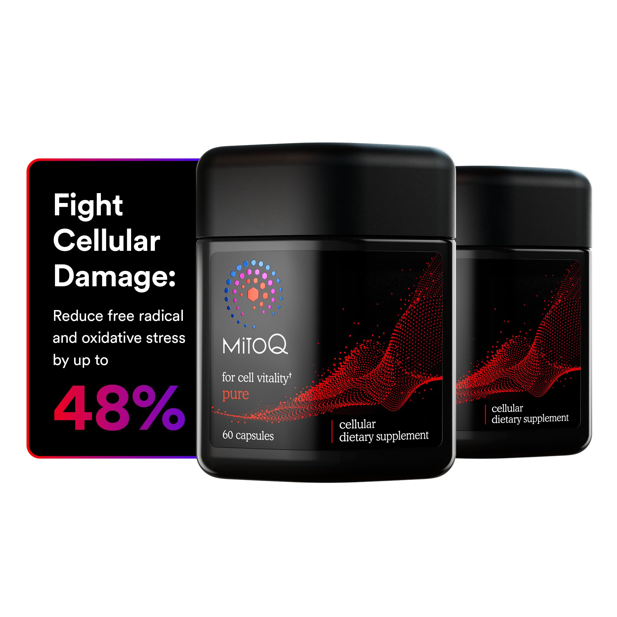 Pure Advanced Mitochondria Supplement Superior Bioavailability to CoQ10 | Reduces Free Radical Damage for Healthy Aging, Metabolism, Heart Health, Energy, Strength & Mobility