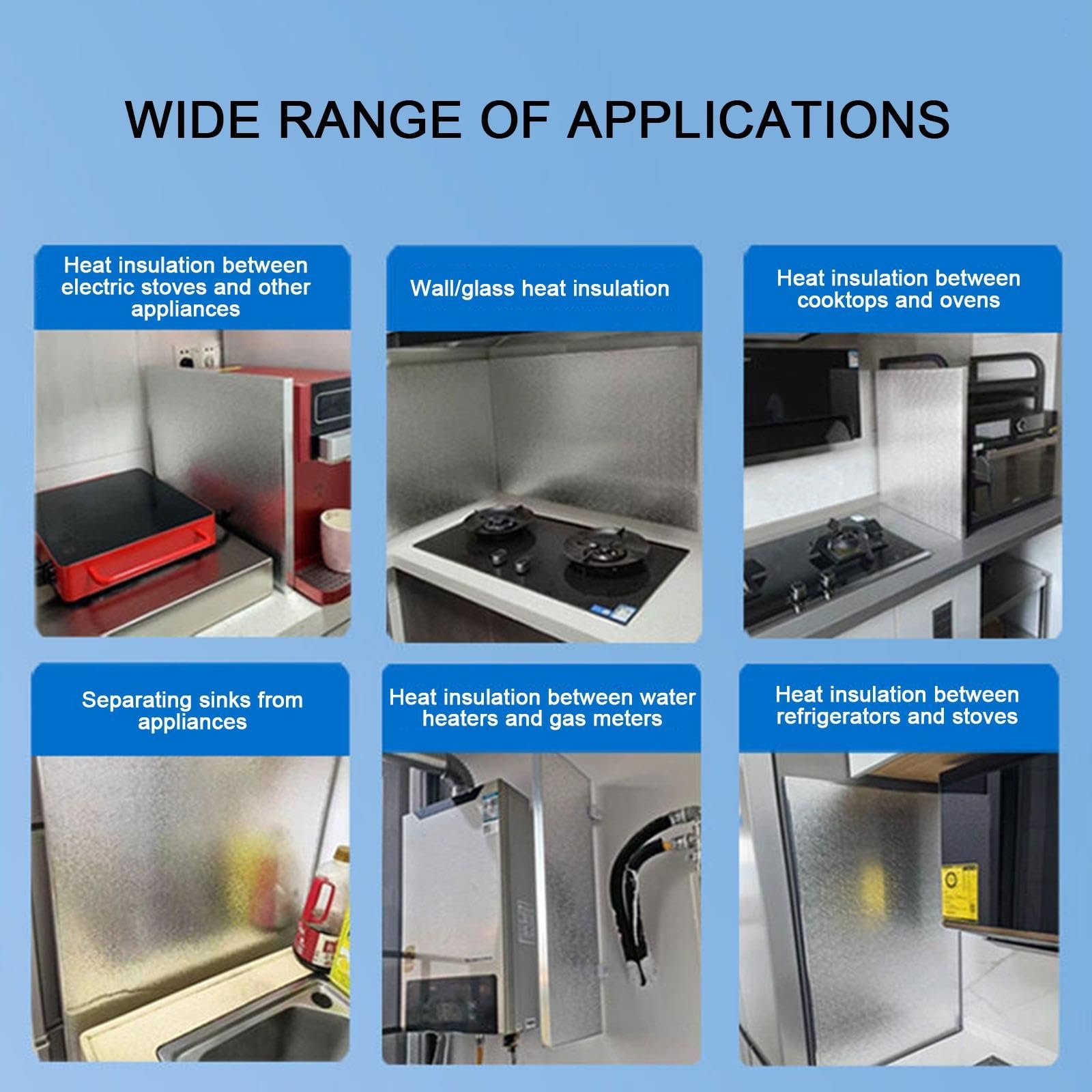 Escudo Térmico Para Refrigerador, Estufa De Leña Panel Protector De Pared