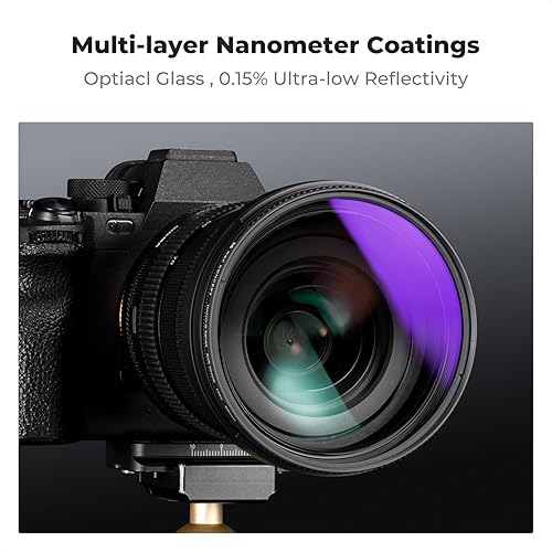 Miniatura 6 de K&F Concept Filtro de lente GND8 suave de 2.638 in (3 topes) Filtro de densidad neutra graduada suave con 28 recubrimientos multicapa para lente de