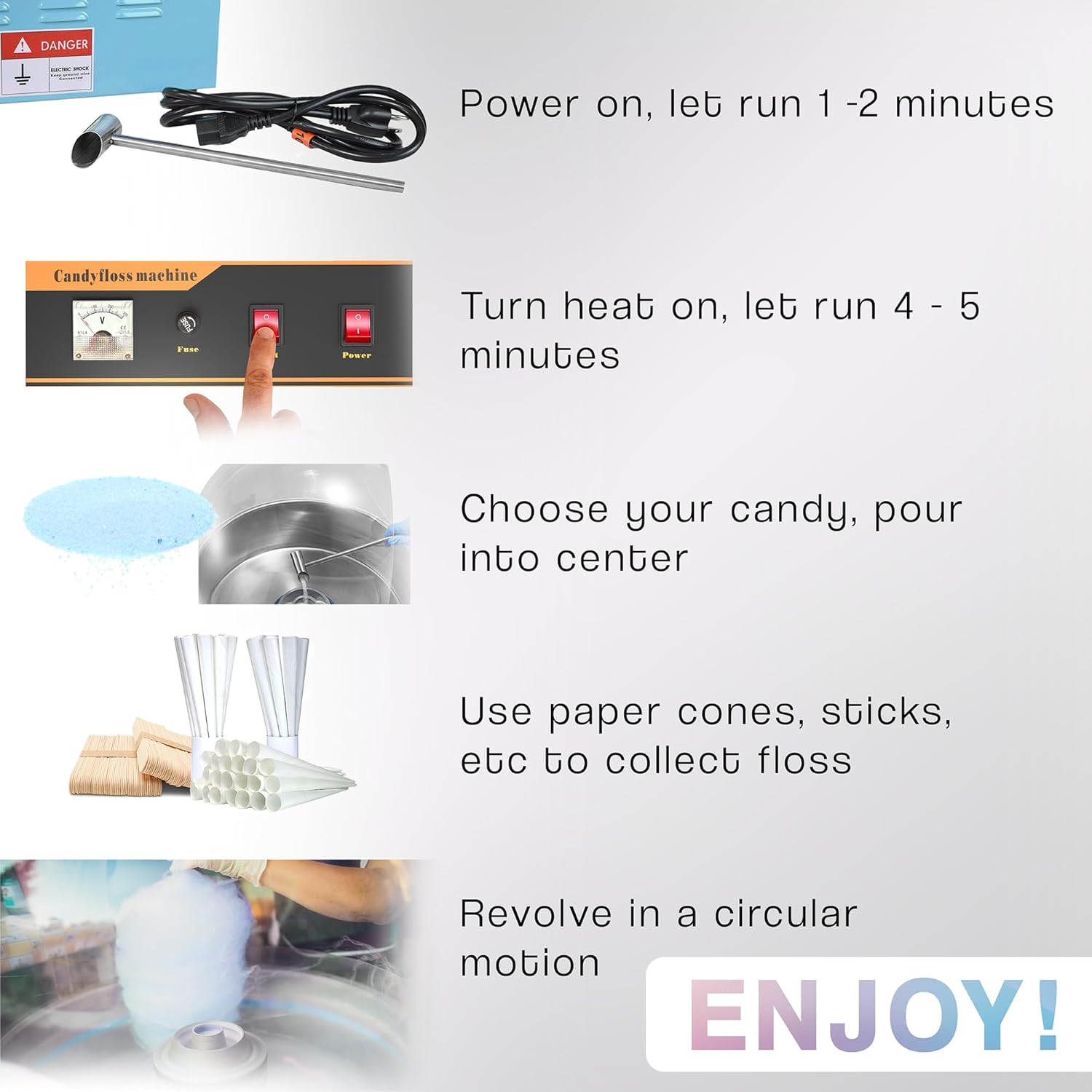 VIVO Cotton Candy Machine - Image 8