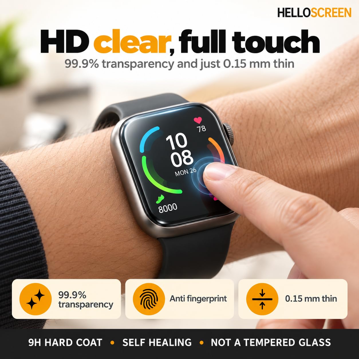Casio F-91W Screen Protector - 2 Pack, Scratch Resistant -6 Casio F-91W Screen Protector - 2 Pack, Scratch Resistant -6