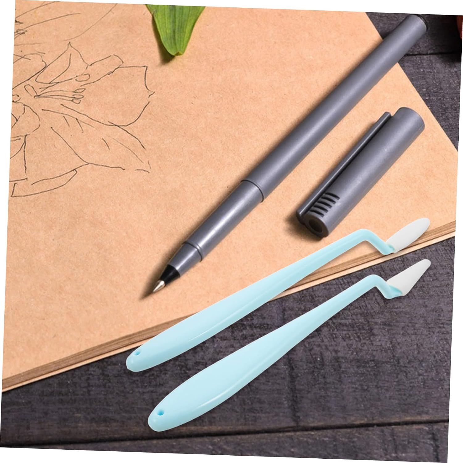 Alipis Blending Stump Sponge Set for Artists and Students, 3 Sets Charcoal Drawing Blending Tools with Replacement Sponge Wipes, Pastel and Sketch Blender for Paper Art and Shading