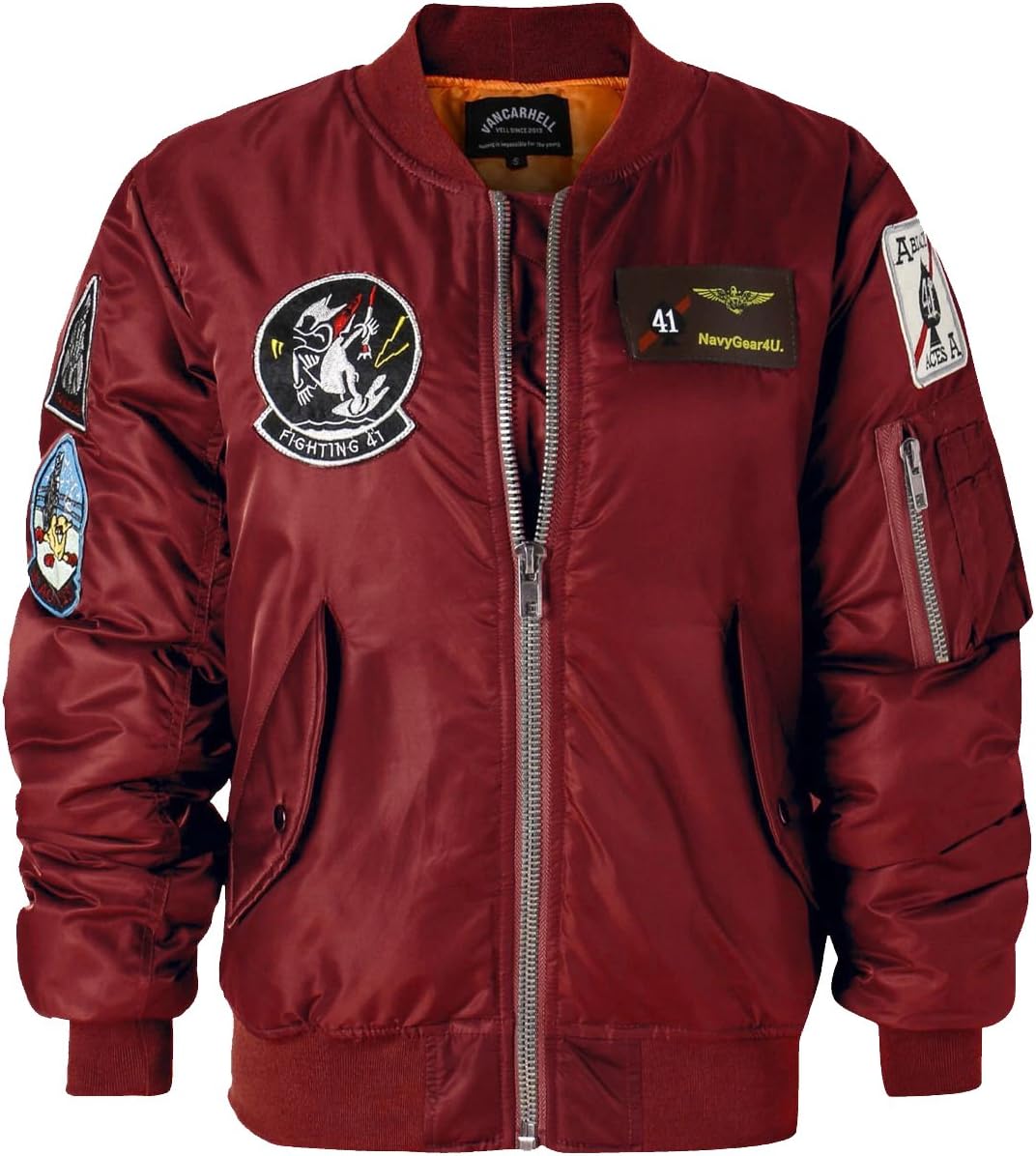 AVIDACE Classic Bomber Jacket Women Nylon Quilted with Patches