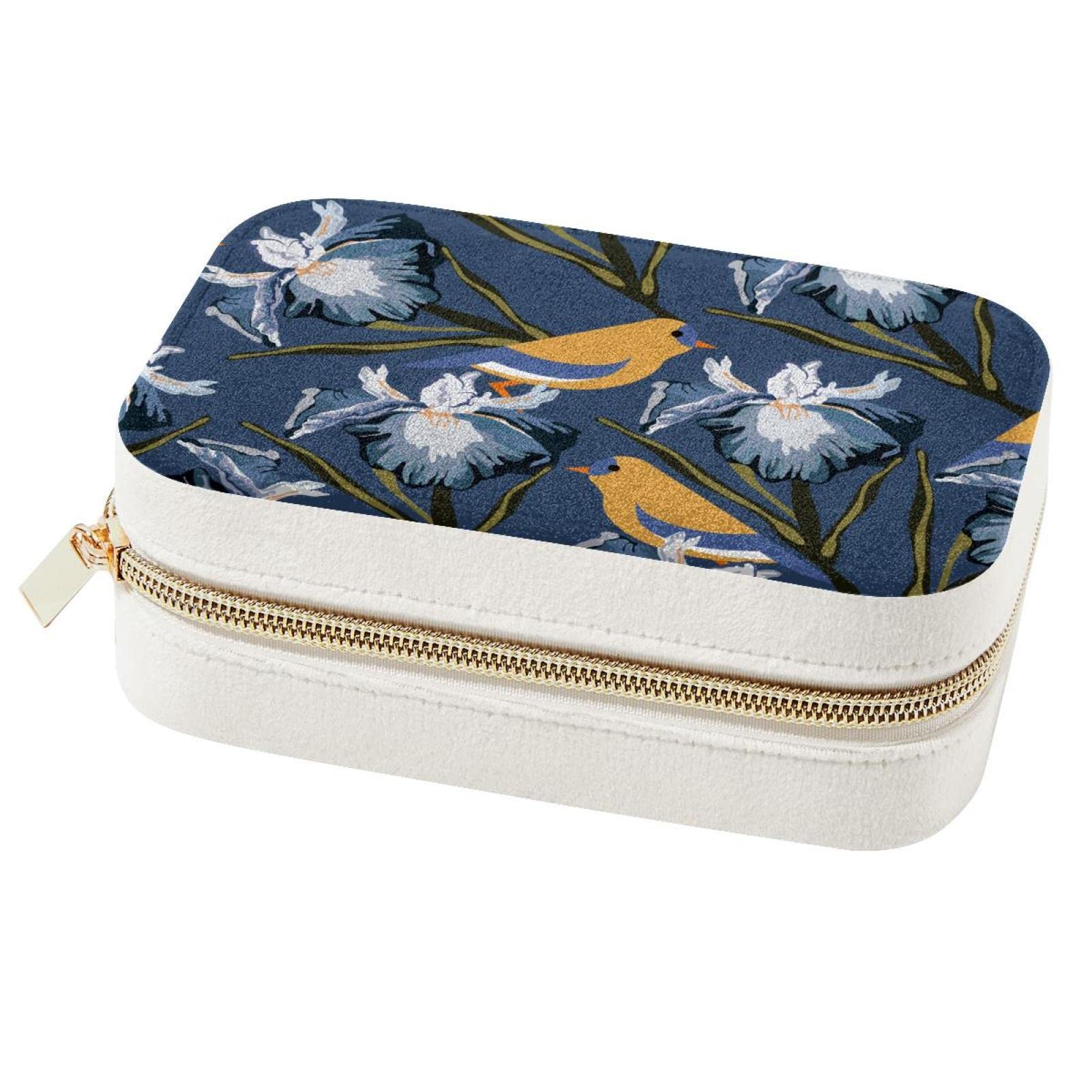 Boîte à bijoux voyage style chinois oiseau pour ranger vos colliers en week-end