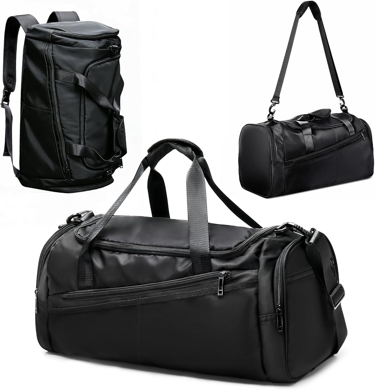 Gym Duffle Bag for Men Women 3 in 1 Waterproof Travel Duffel Bags Backpack Carry On Luggage 22x14x9 Airline Approved Bag for Traveling Workout Weekender Overnight